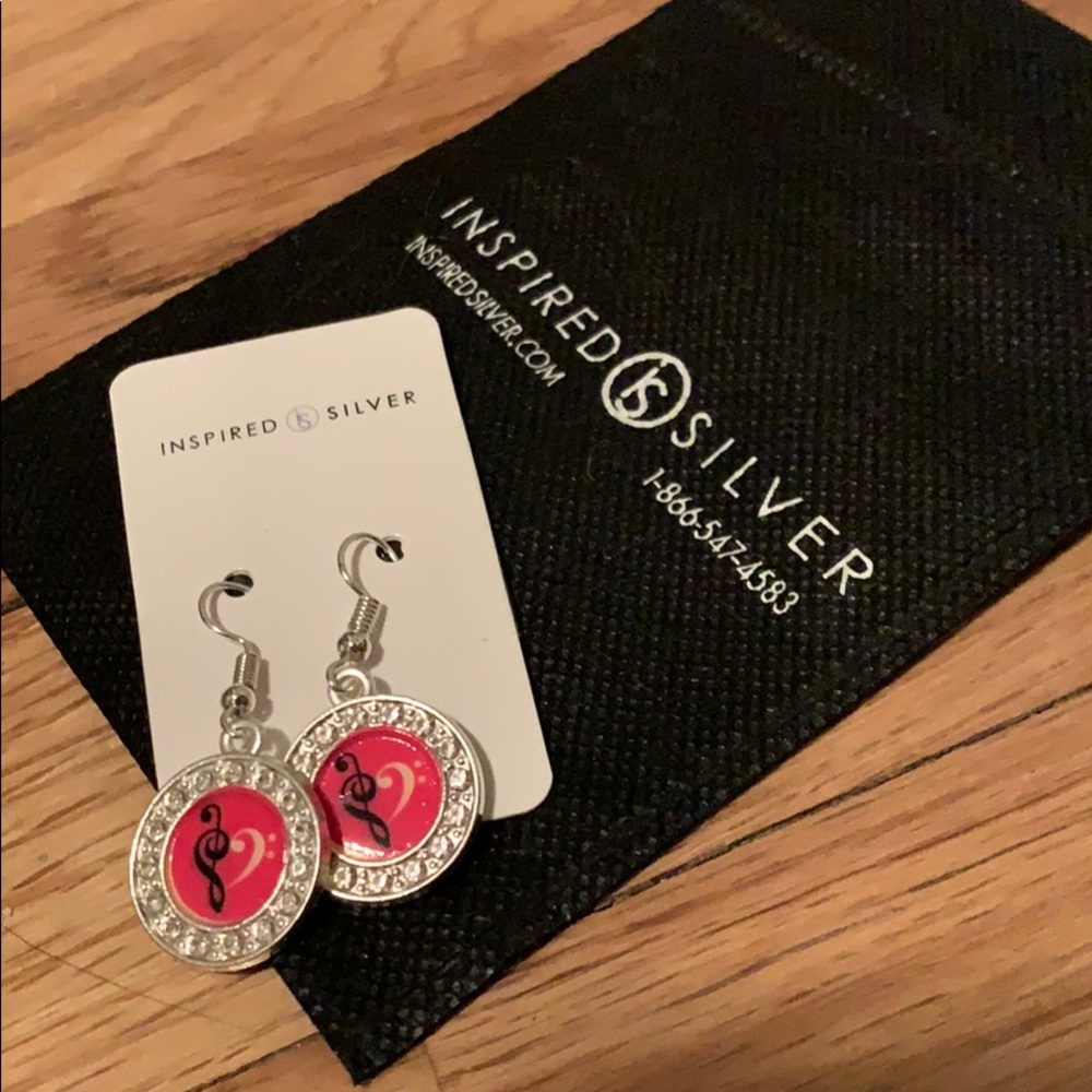Inspired Silver Musical Earrings